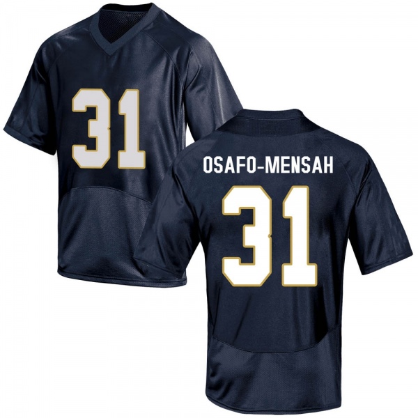 Nana Osafo-Mensah Notre Dame Fighting Irish NCAA Youth #31 Navy Blue Game College Stitched Football Jersey HFR2755OG
